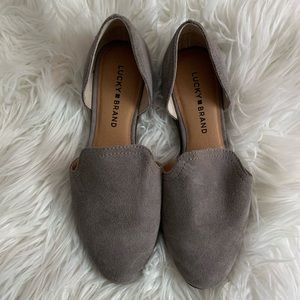 Lucky brand grey suede flats